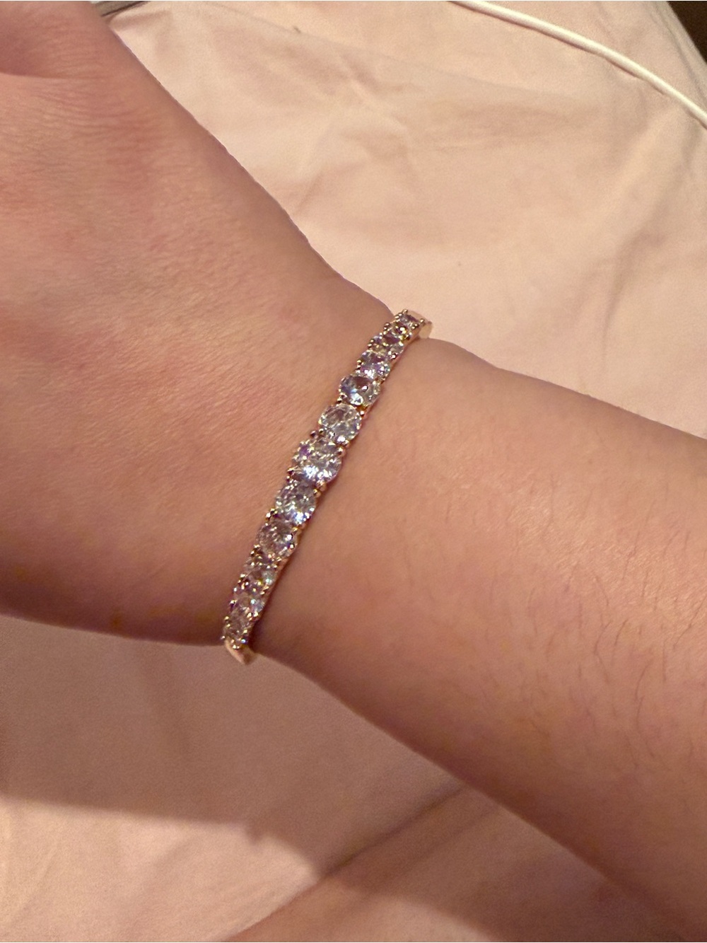 Danecraft Gold Tennis Bracelet with Clear Cubic Zirconia - Women Jewelry